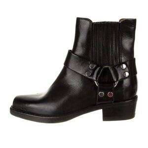 Re/Done Black Leather Cavalry Boots
